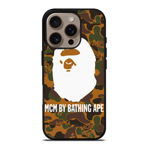 MCM BAPE BATHING APE CAMO iPhone 16 Pro Case Cover MCM BAPE BATHING APE CAMO iPhone 16 Pro Case Cover