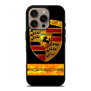 PORSCHE GOLD EMBLEM iPhone 16 Pro Case Cover