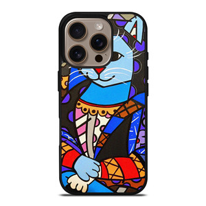 ROMERO BRITTO CAT MONALISA iPhone 16 Pro Case Cover ROMERO BRITTO CAT MONALISA iPhone 16 Pro Case Cover