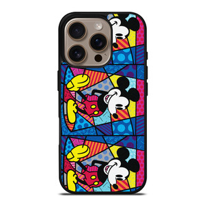 ROMERO BRITTO MICKEY MOUSE COLLAGE iPhone 16 Pro Case Cover