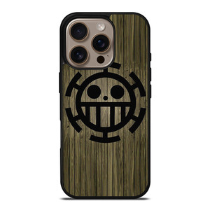 TRAFALGAR LAW ONE PIECE WOOD SYMBOL iPhone 16 Pro Case Cover