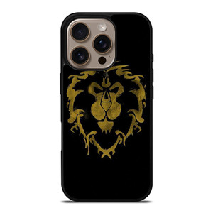 WORLD OF WARCRAFT ALLIANCE BLACK LOGO iPhone 16 Pro Case Cover