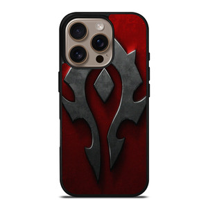 WORLD OF WARCRAFT HORDE BLACK LOGO iPhone 16 Pro Case Cover
