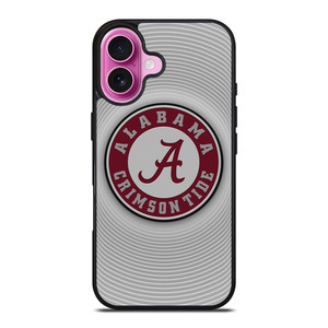 ALABAMA CRIMSON TIDE CIRCLE TEXTURE iPhone 16 Plus Case Cover ALABAMA CRIMSON TIDE CIRCLE TEXTURE iPhone 16 Plus Case Cover