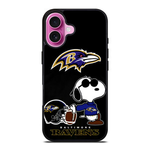 BALTIMORE RAVENS SNOOPY iPhone 16 Plus Case Cover