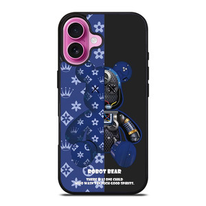 BEAR BRICK KAWS ROBOT BLUE iPhone 16 Plus Case Cover BEAR BRICK KAWS ROBOT BLUE iPhone 16 Plus Case Cover