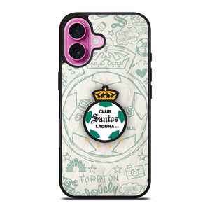 CLUB SANTOS LAGUNA SCRIBBLE LOGO iPhone 16 Plus Case Cover