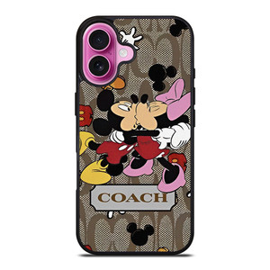 COACH NEW YORK MICKEY MOUSE KISSING iPhone 16 Plus Case Cover