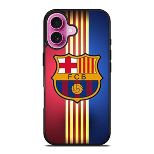 FC BARCELONA STRIPE LOGO iPhone 16 Plus Case Cover