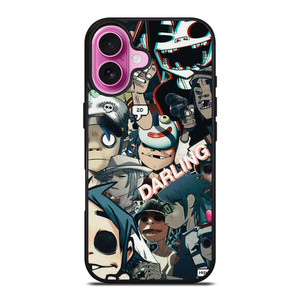 GORILLAZ BAND COLLAGE ICON iPhone 16 Plus Case Cover GORILLAZ BAND COLLAGE ICON iPhone 16 Plus Case Cover