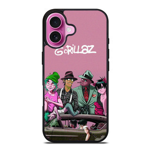 GORILLAZ BAND PINK iPhone 16 Plus Case Cover GORILLAZ BAND PINK iPhone 16 Plus Case Cover