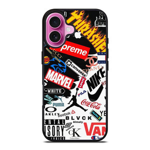 HYPE BEAST FASHION BRAND LOGO COLLAGE iPhone 16 Plus Case Cover HYPE BEAST FASHION BRAND LOGO COLLAGE iPhone 16 Plus Case Cover
