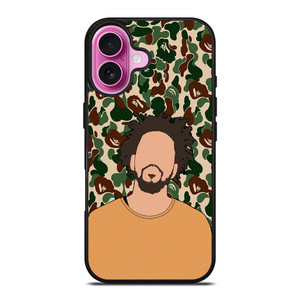 J COLE RAPPER BAPE CAMO iPhone 16 Plus Case Cover J COLE RAPPER BAPE CAMO iPhone 16 Plus Case Cover