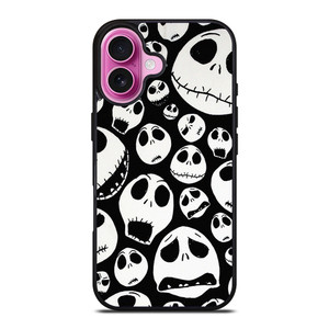 JACK SKELLINGTON SKULL PATTERN iPhone 16 Plus Case Cover JACK SKELLINGTON SKULL PATTERN iPhone 16 Plus Case Cover