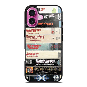 JASON VOORHES FRIDAY THE 13TH MOVIES COLLECTION iPhone 16 Plus Case Cover JASON VOORHES FRIDAY THE 13TH MOVIES COLLECTION iPhone 16 Plus Case Cover