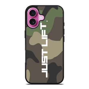 JUST LIFT FITNESS CAMO LOGO iPhone 16 Plus Case Cover