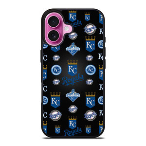 KANSAS CITY ROYALS LOGO PATTERN iPhone 16 Plus Case Cover