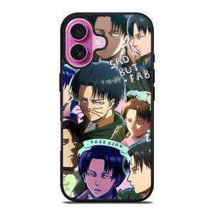 LEVI ACKERMAN ATTACK ON TITANS CUTE ANIME COLLAGE iPhone 16 Plus Case Cover