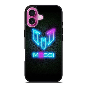 LIONEL MESSI NEON LOGO iPhone 16 Plus Case Cover