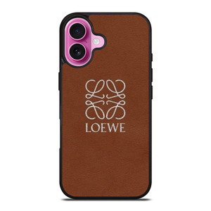 LOEWE LEATHER BROWN iPhone 16 Plus Case Cover LOEWE LEATHER BROWN iPhone 16 Plus Case Cover