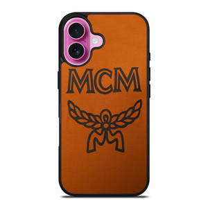 MCM WORLDWIDE SUEDE LOGO iPhone 16 Plus Case Cover