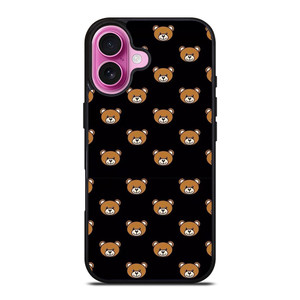 MOSCHINO TOY BEAR PATTERN iPhone 16 Plus Case Cover MOSCHINO TOY BEAR PATTERN iPhone 16 Plus Case Cover