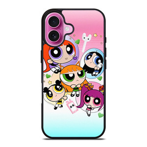 NEW JEANS KPOP X POWERPUFF GIRLS CARTOON iPhone 16 Plus Case Cover