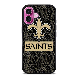 NEW ORLEANS SAINTS FOOTBALL ABSTRACT LINE iPhone 16 Plus Case Cover