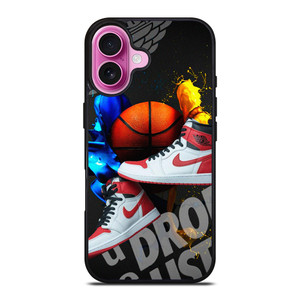 NIKE AIR JORDAN SPLASHED SNEAKERS iPhone 16 Plus Case Cover NIKE AIR JORDAN SPLASHED SNEAKERS iPhone 16 Plus Case Cover