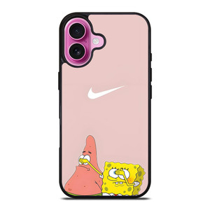 NIKE PATRICK AND SPONGEBOB PINK iPhone 16 Plus Case Cover NIKE PATRICK AND SPONGEBOB PINK iPhone 16 Plus Case Cover