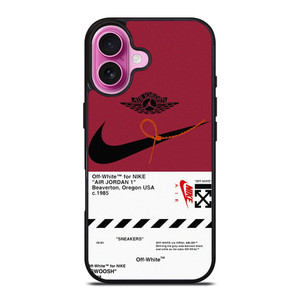 NIKE SWOOSH AIR JORDAN OFF WHITE iPhone 16 Plus Case Cover NIKE SWOOSH AIR JORDAN OFF WHITE iPhone 16 Plus Case Cover