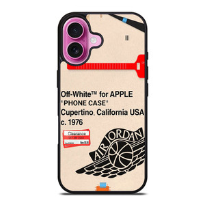 OFF WHITE AIR JORDAN APPLE iPhone 16 Plus Case Cover OFF WHITE AIR JORDAN APPLE iPhone 16 Plus Case Cover