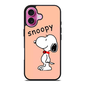 PEANUTS SNOOPY PINK iPhone 16 Plus Case Cover PEANUTS SNOOPY PINK iPhone 16 Plus Case Cover