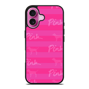 PINK NATION LUXE DOG STRIPE iPhone 16 Plus Case Cover PINK NATION LUXE DOG STRIPE iPhone 16 Plus Case Cover