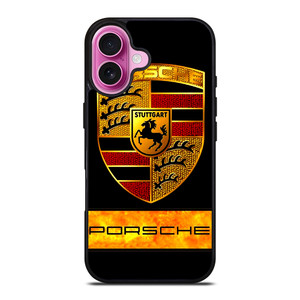 PORSCHE GOLD EMBLEM iPhone 16 Plus Case Cover