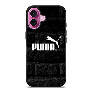 PUMA BLACK WALL TEXTURE iPhone 16 Plus Case Cover