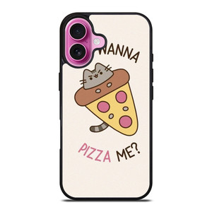 PUSHEEN THE CAT PIZZA iPhone 16 Plus Case Cover PUSHEEN THE CAT PIZZA iPhone 16 Plus Case Cover