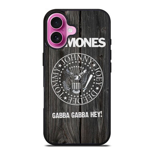 RAMONES BAND WOOD BADGE iPhone 16 Plus Case Cover RAMONES BAND WOOD BADGE iPhone 16 Plus Case Cover