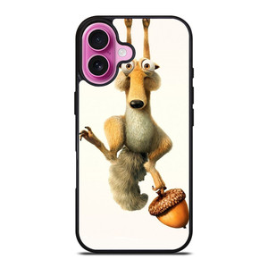 SCRAT ICE AGE CARTOON HANGING iPhone 16 Plus Case Cover SCRAT ICE AGE CARTOON HANGING iPhone 16 Plus Case Cover