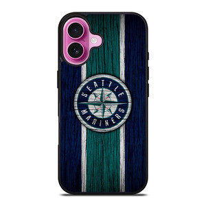SEATTLE MARINERS WOODEN STRIPE LOGO iPhone 16 Plus Case Cover SEATTLE MARINERS WOODEN STRIPE LOGO iPhone 16 Plus Case Cover