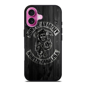 SONS OF ANARCHY NORTH CAROLINA WOOD LOGO iPhone 16 Plus Case Cover SONS OF ANARCHY NORTH CAROLINA WOOD LOGO iPhone 16 Plus Case Cover