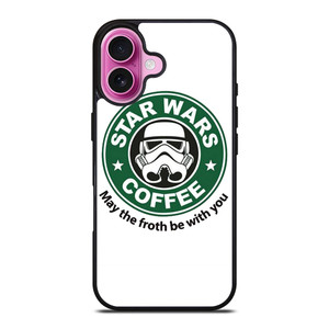 STARBUCKS COFFEE STAR WARS MAY THE FROTH BE WITH YOU iPhone 16 Plus Case Cover STARBUCKS COFFEE STAR WARS MAY THE FROTH BE WITH YOU iPhone 16 Plus Case Cover