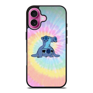 STITCH FLIPPED CUTE TIE DIE iPhone 16 Plus Case Cover STITCH FLIPPED CUTE TIE DIE iPhone 16 Plus Case Cover