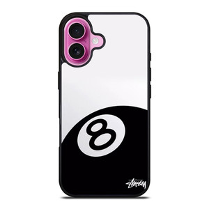 STUSSY 8 BALL BLACK iPhone 16 Plus Case Cover STUSSY 8 BALL BLACK iPhone 16 Plus Case Cover
