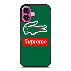 SUPREME X LACOSTE LOGO iPhone 16 Plus Case Cover SUPREME X LACOSTE LOGO iPhone 16 Plus Case Cover