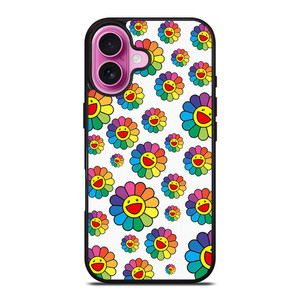 TAKASHI MURAKAMI FLOWER PATTERN iPhone 16 Plus Case Cover TAKASHI MURAKAMI FLOWER PATTERN iPhone 16 Plus Case Cover