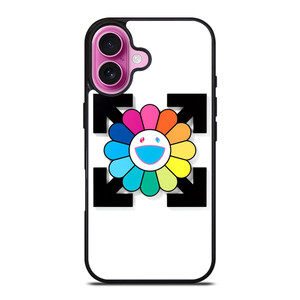TAKASHI MURAKAMI SMILEY FLOWER OFF WHITE iPhone 16 Plus Case Cover TAKASHI MURAKAMI SMILEY FLOWER OFF WHITE iPhone 16 Plus Case Cover