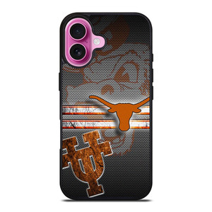 TEXAS LONGHORNS METAL SYMBOL iPhone 16 Plus Case Cover TEXAS LONGHORNS METAL SYMBOL iPhone 16 Plus Case Cover