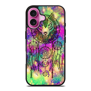 WHITE WOLF DREAMCATCHER TIE DIE iPhone 16 Plus Case Cover WHITE WOLF DREAMCATCHER TIE DIE iPhone 16 Plus Case Cover