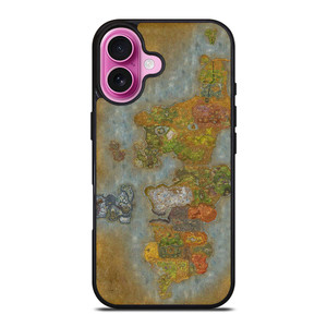 WORLD OF WARCRAFT GAMES MAP iPhone 16 Plus Case Cover WORLD OF WARCRAFT GAMES MAP iPhone 16 Plus Case Cover